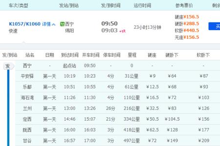 西宁至成都火车途经站名