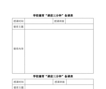 课前三分钟养成教育内容