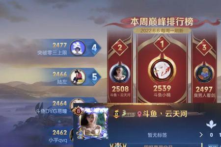 王者巅峰榜单前十怎么看