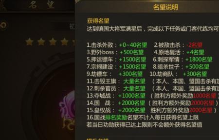 名望3.3以后怎么提升
