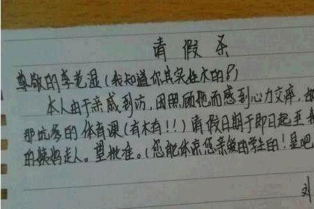 一什么请假条填量词