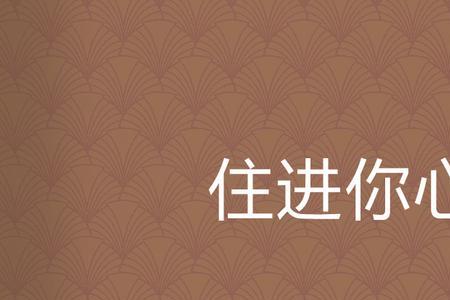你已住进我的心窝原唱完整版