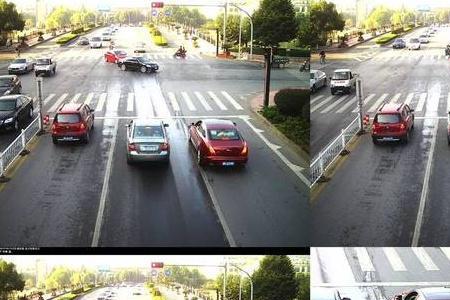 闯红灯停在路中间往前挪了一点