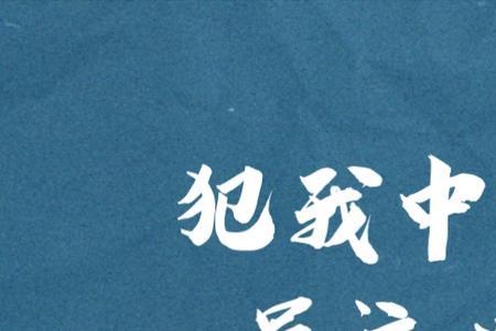 犯我中华者必诛之是什么意思