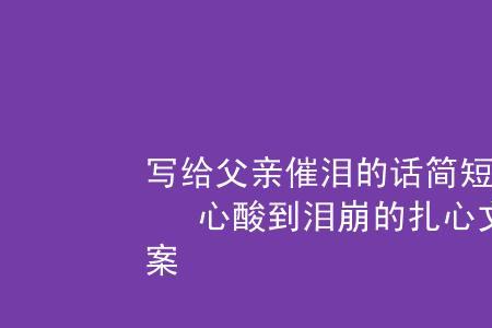 十首催泪父亲歌词