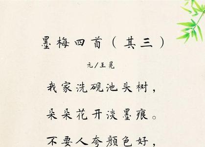墨梅王冕古诗的池头是什么意思
