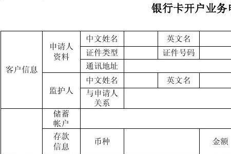 一类卡开户要求
