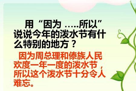 难忘的泼水节填适当的词语