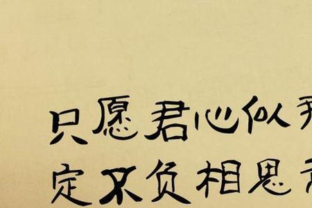 不负相思不负卿的意思