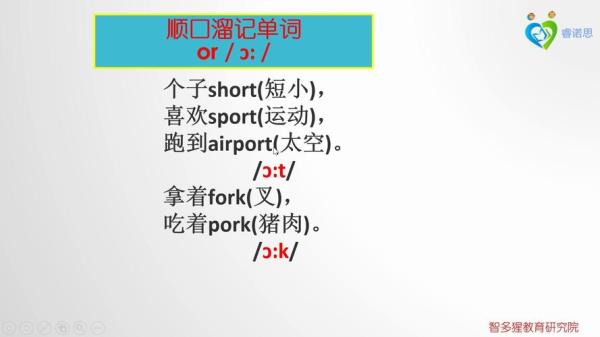 horse和fork的or发音一样吗