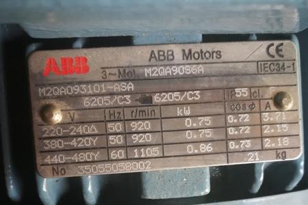 abb电机型号对照表