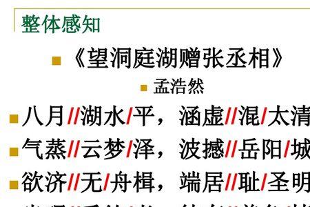 望洞庭湖赠张丞相中心句