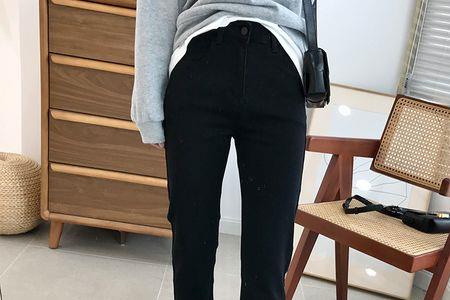 女士合身直筒裤的裁剪方法