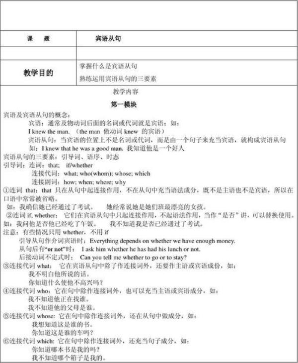 who引导的宾语从句简单例子