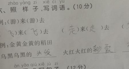 看了看+照样子写词语