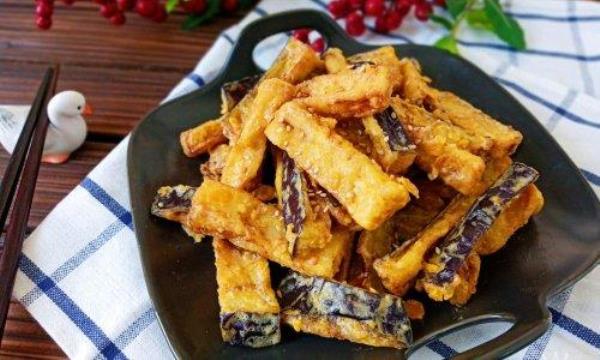 咸蛋黄茄子不用炸的做法