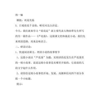 白洋淀纪事走出以后主要内容