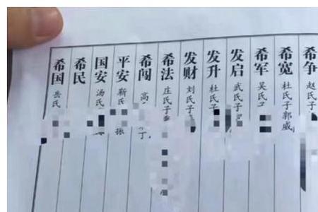 家谱都写什么人的名字