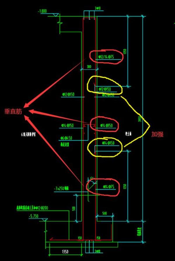 墙里面有钢筋怎么做墙排