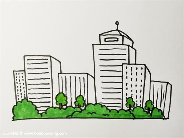 大楼简笔画儿童