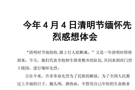 四月五是清明节读后感