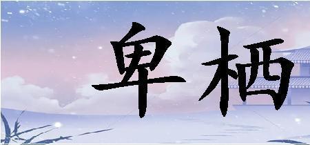 栖是什么意思标准答案