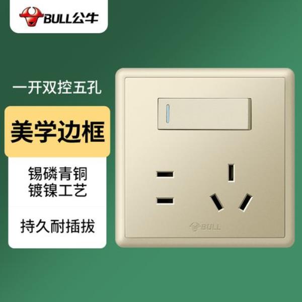 公牛一开五孔怎么接线没有地线