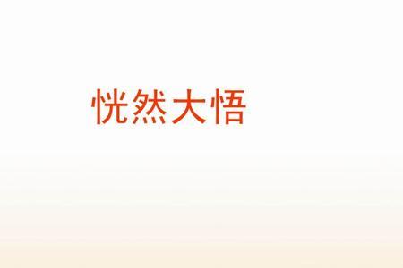 恍然大悟造句简单的句子