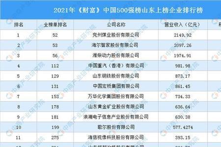 2019山东500强企业榜
