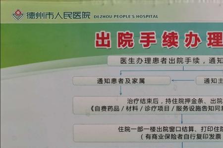医院出院手续，具体程序怎么走
