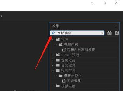 pr效果面板一点就消失了