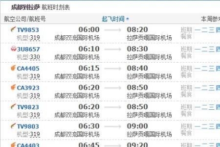 拉萨到成都航班多久恢复