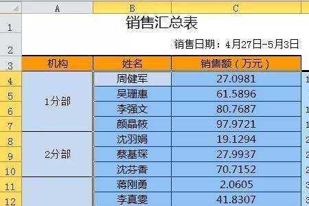 excel排序其他列也跟着变动