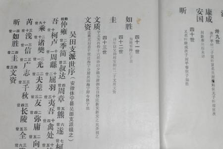 延陵吴氏家谱字辈