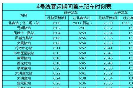 西安2号线首末车时间