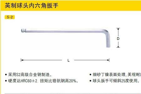 六角扳手标准尺寸对照