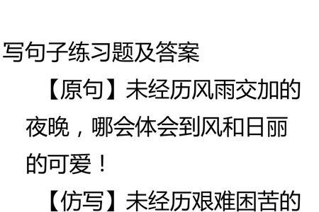 每天运动不是很好吗仿字句子