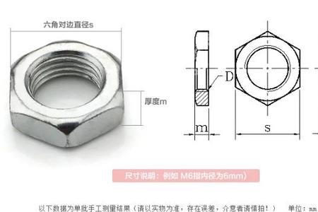 国标螺母规格参数表