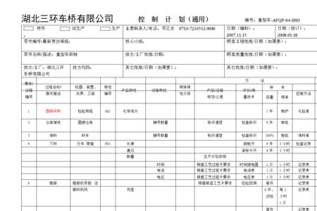 控制计划的要点是什么