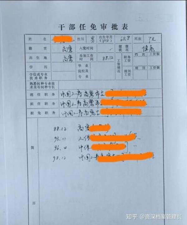 任免审批表,是什么意思