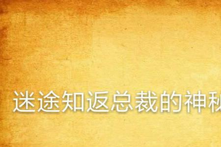 迷途归返的意思
