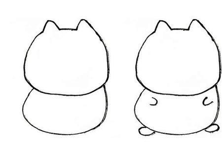 卡通猫可爱简笔画