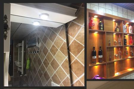 酒柜里玻璃门用射灯还是筒灯