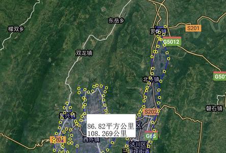 永川和内江城区面积