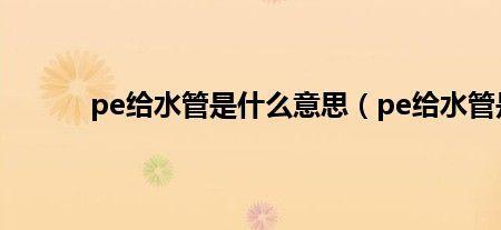 对应pe是什么意思