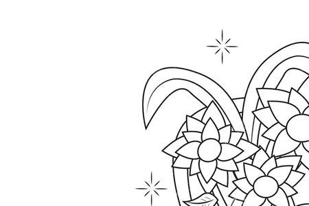 2021元旦花篮简笔画