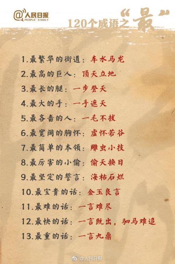 每次都一样的成语