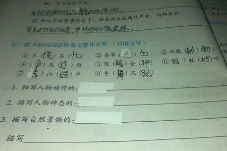 漂亮补充词语