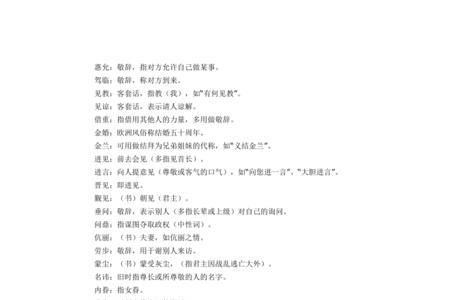 垂问是敬辞还是谦词
