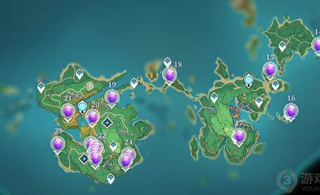 原神鸣神岛紫晶块全位置
